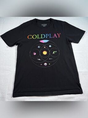 Coldplay Music of the Spheres 2025 Concert Tee Small S Double Sided
